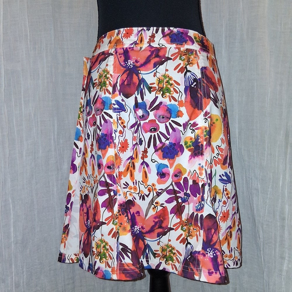 Ripskirt Hawaii Floral Mini Skirt - Purple, Orange & White - Picture 6 of 6